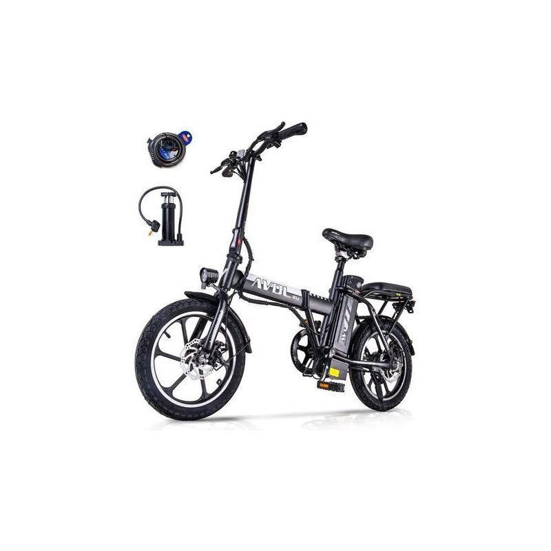Vélo électrique pliable AVDLEU 16" - Autonomie 40-80km - Moteur 250W - Batterie 36V 11.4Ah