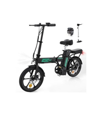 Bicicleta elétrica dobrável - HITWAY 16" - Autonomie 35-70km - Bateria 36V8.4Ah