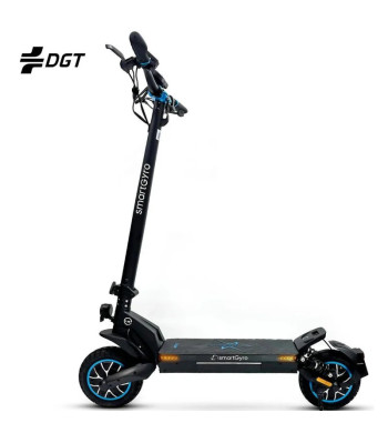 Patinete eléctrico SmartGyro Crossover Dual Max C, color negro